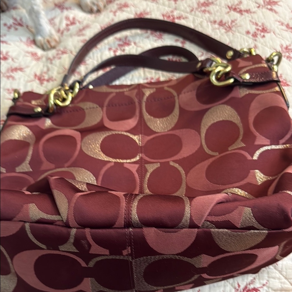 Coach Signature Brown and Gold Women's Bag